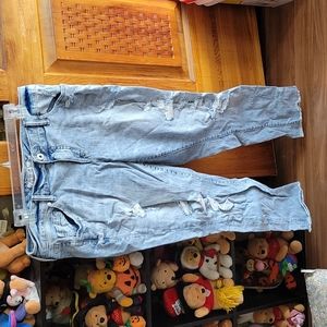 Boyfriend Fit Crop Jeans